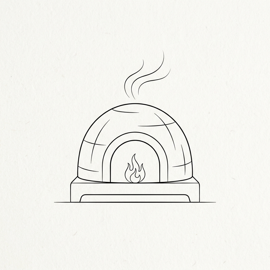 Horno de Barro minimal illustration
